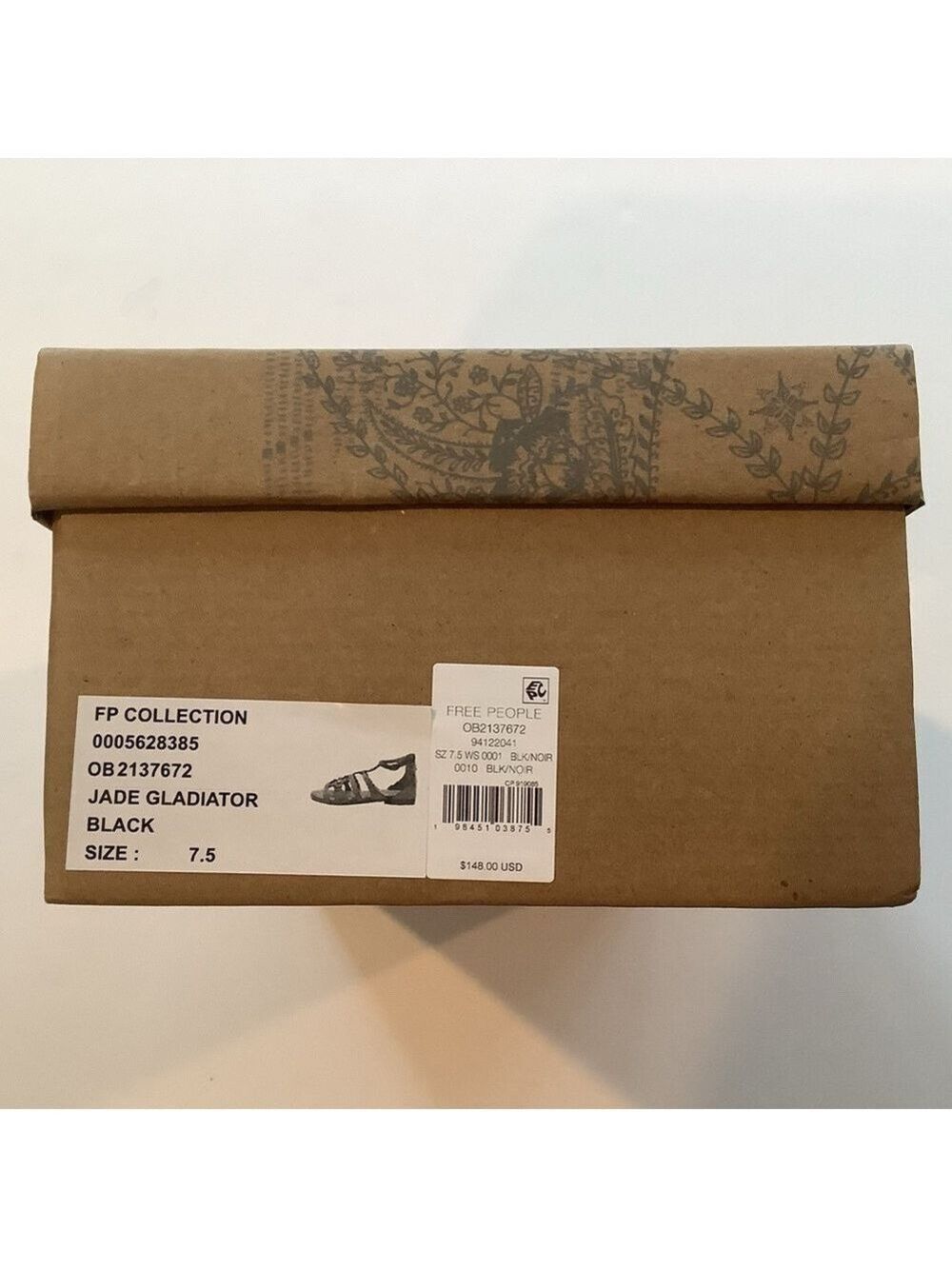 Free People Jade Leather Gladiator Sandals 7.5 New In Box - Picture 6 of 7